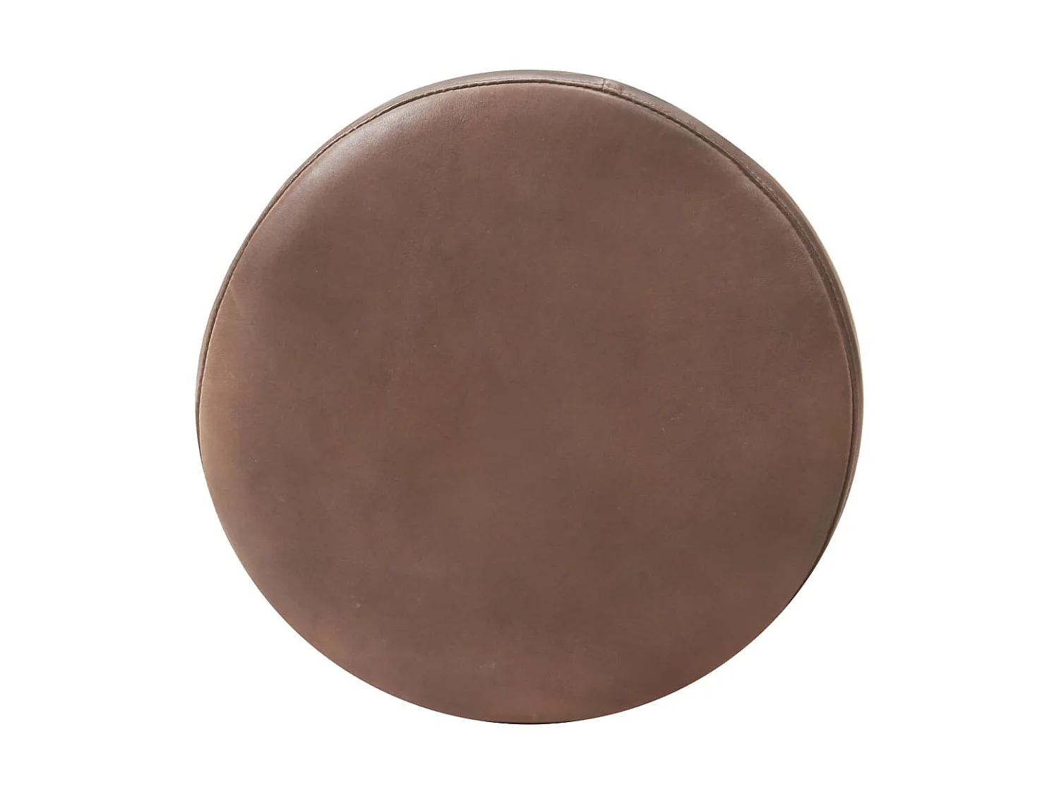 lot de 2 Tabourets de bar marron cuir véritable SSA2108