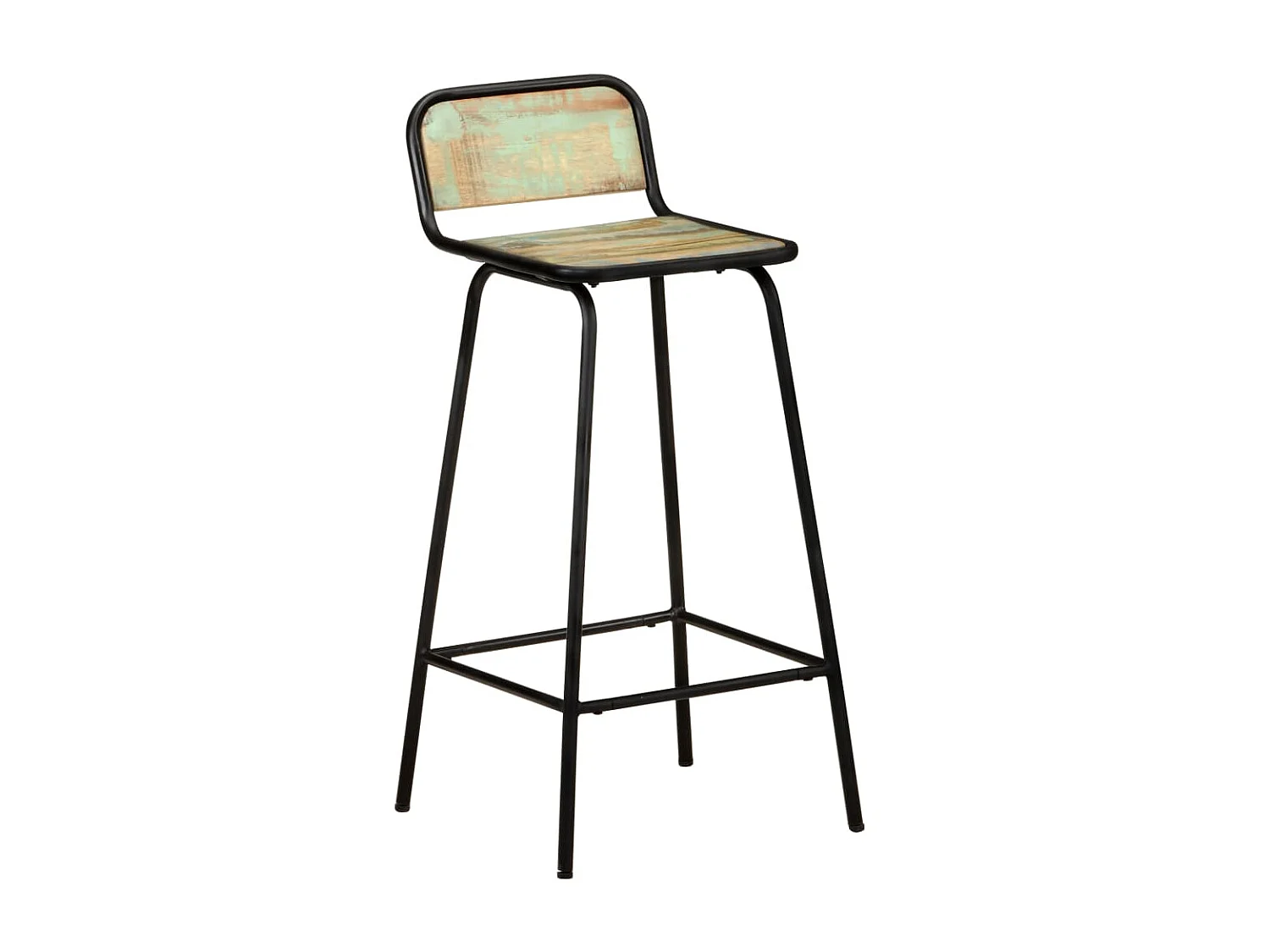 Tabourets de bar lot de 4 bois de récupération solide SEF93077