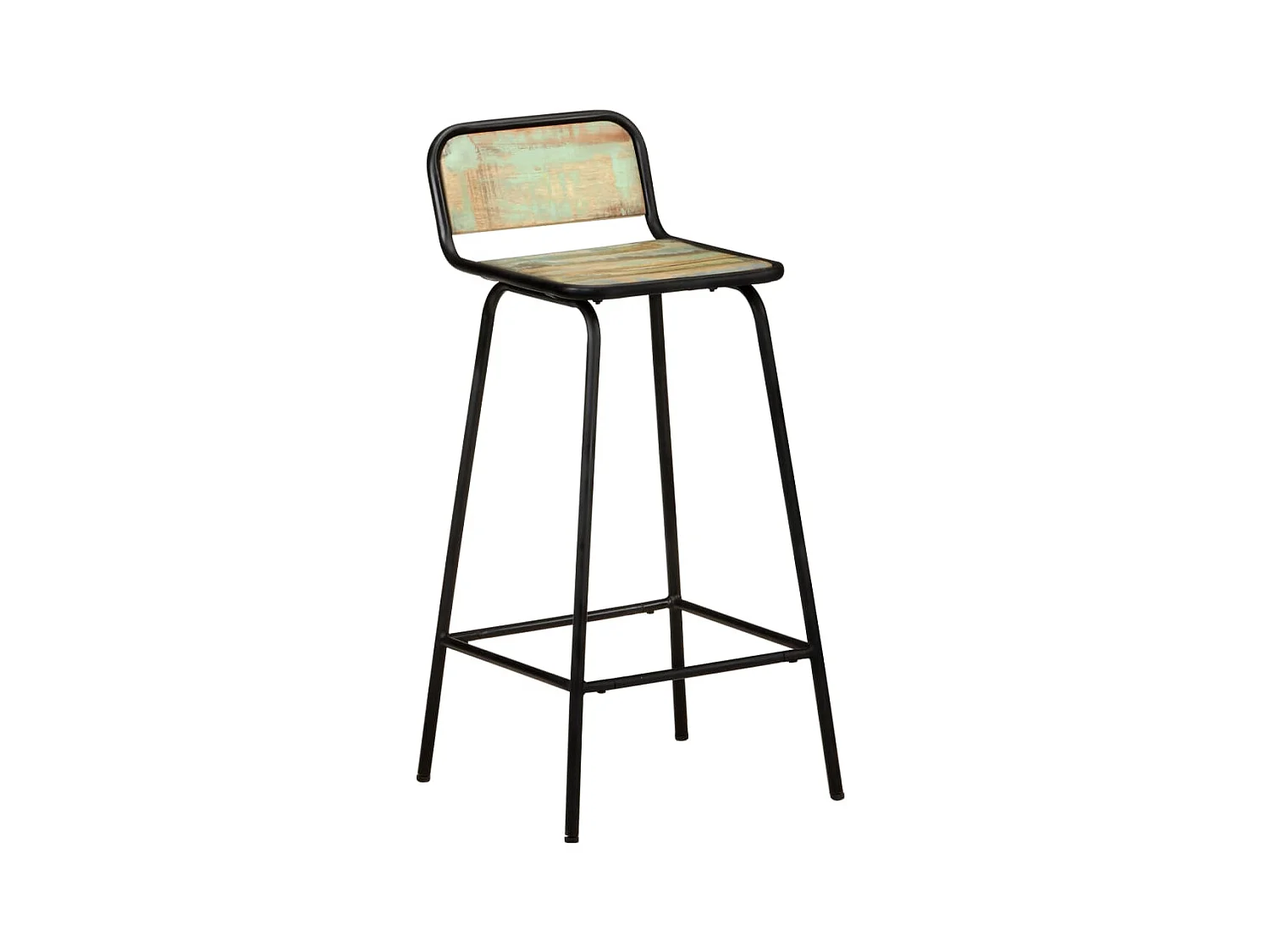 Tabourets de bar lot de 4 bois de récupération solide SEF93077