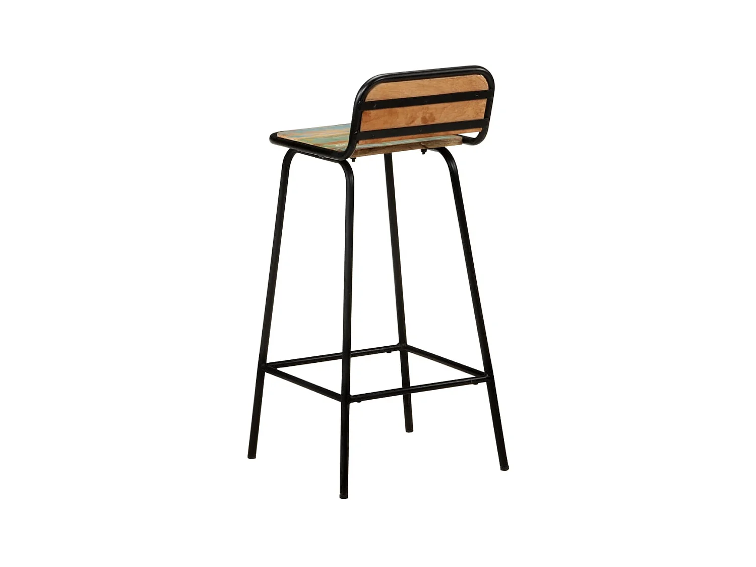 Tabourets de bar lot de 4 bois de récupération solide SEF93077