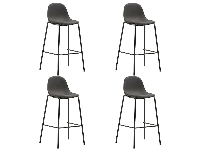 Cadeiras de bar 4 pcs tecido cinzento-escuro PT754944