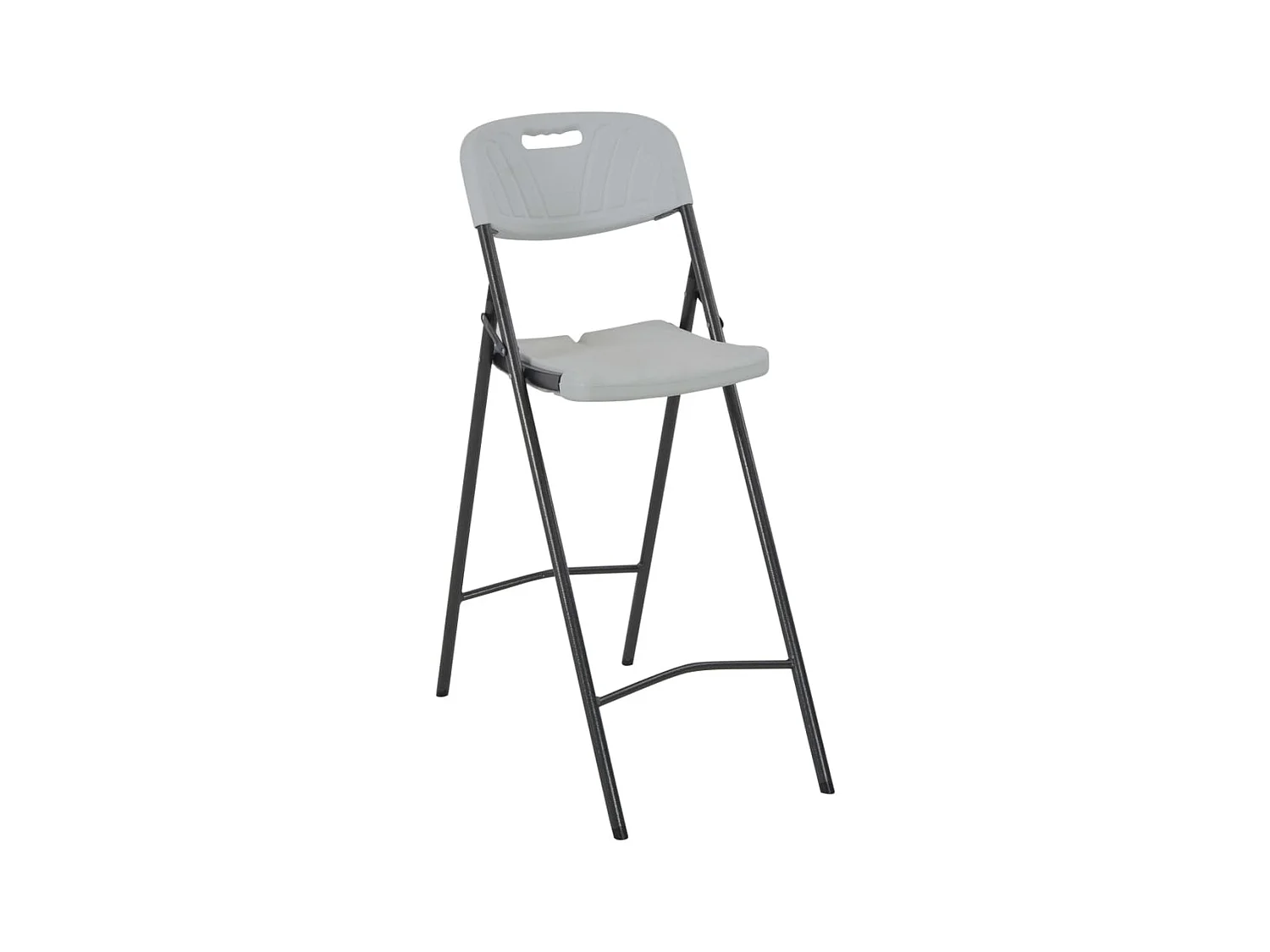Barstoelen inklapbaar 2 st HDPE en staal wit NL284372