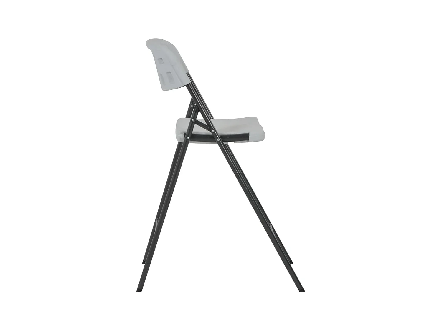 Barstoelen inklapbaar 2 st HDPE en staal wit NL284372