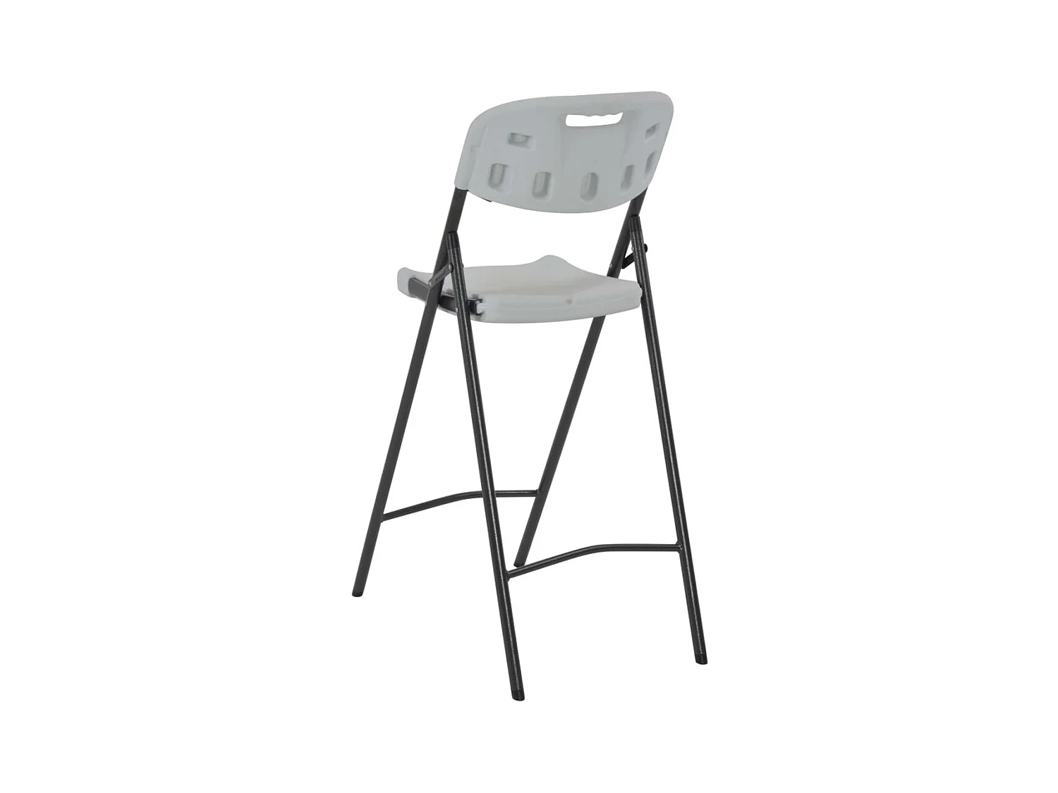 Barstoelen inklapbaar 2 st HDPE en staal wit NL284372