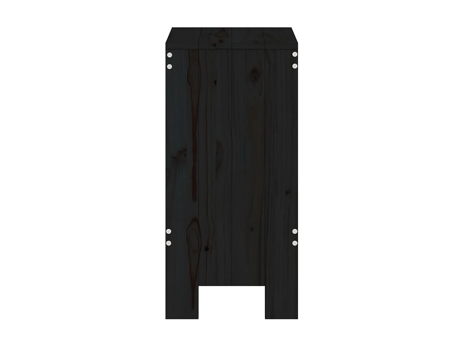 Bancos de bar 2 pcs 40x36x75 cm madeira de pinho maciça preto PT187358