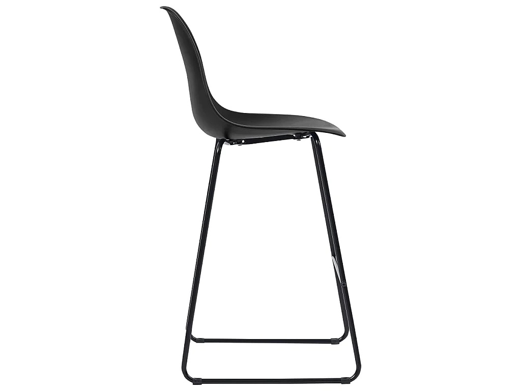 Barstoelen 2 st kunststof zwart NL501789