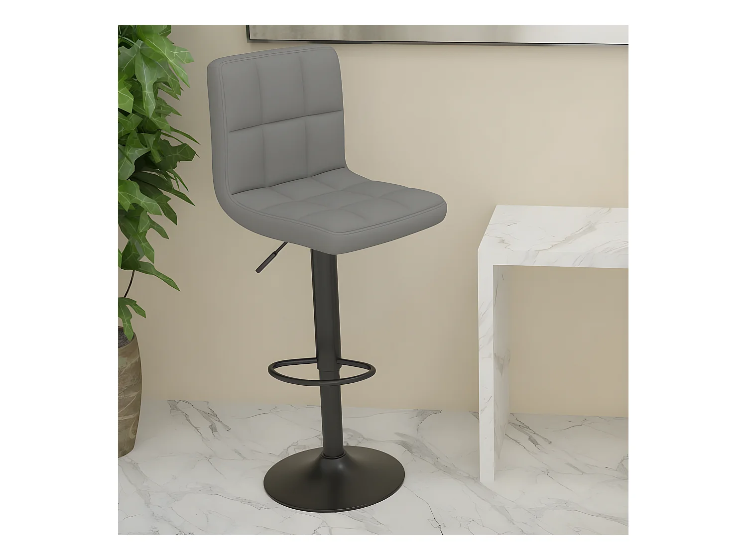 Tabouret de bar Gris clair Tissu SSA8015