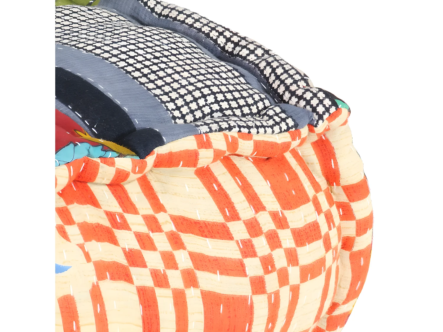 Pouf modulaireuf Patchwork Tissu BE23779