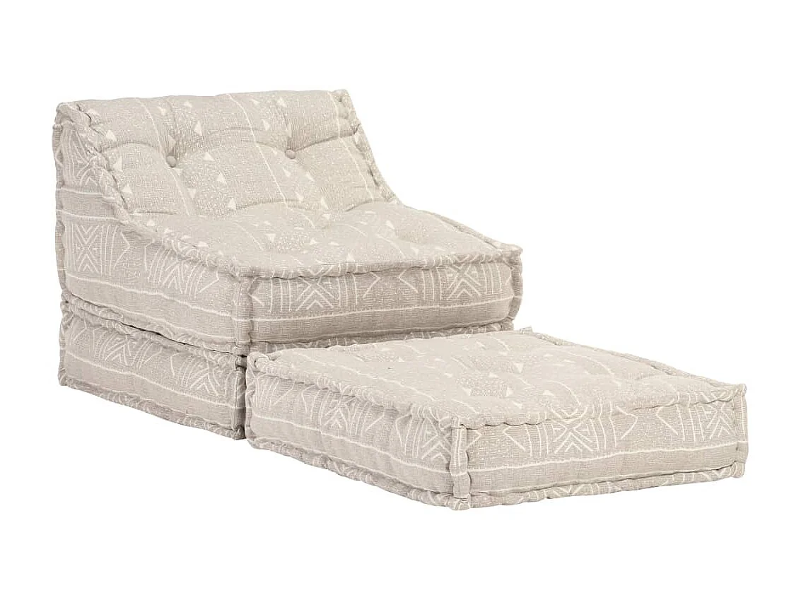 Pouf modulaireuf Beige Tissu KLZ29872