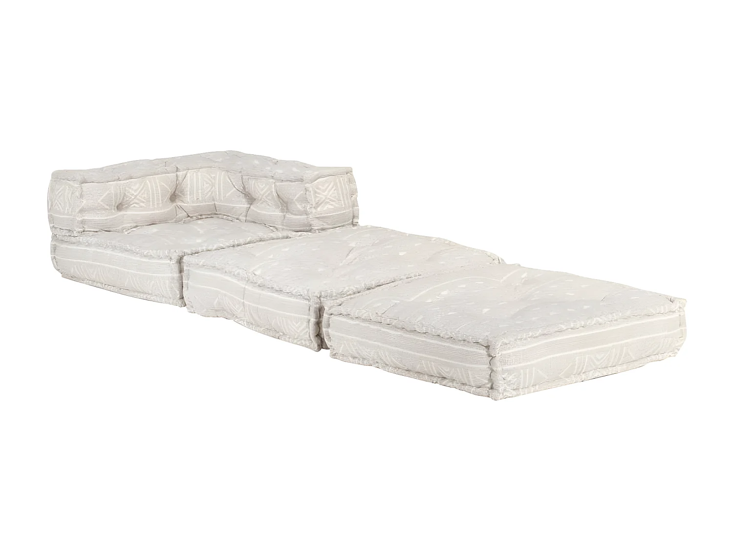 Pouf modulaireuf Beige Tissu KLZ88575