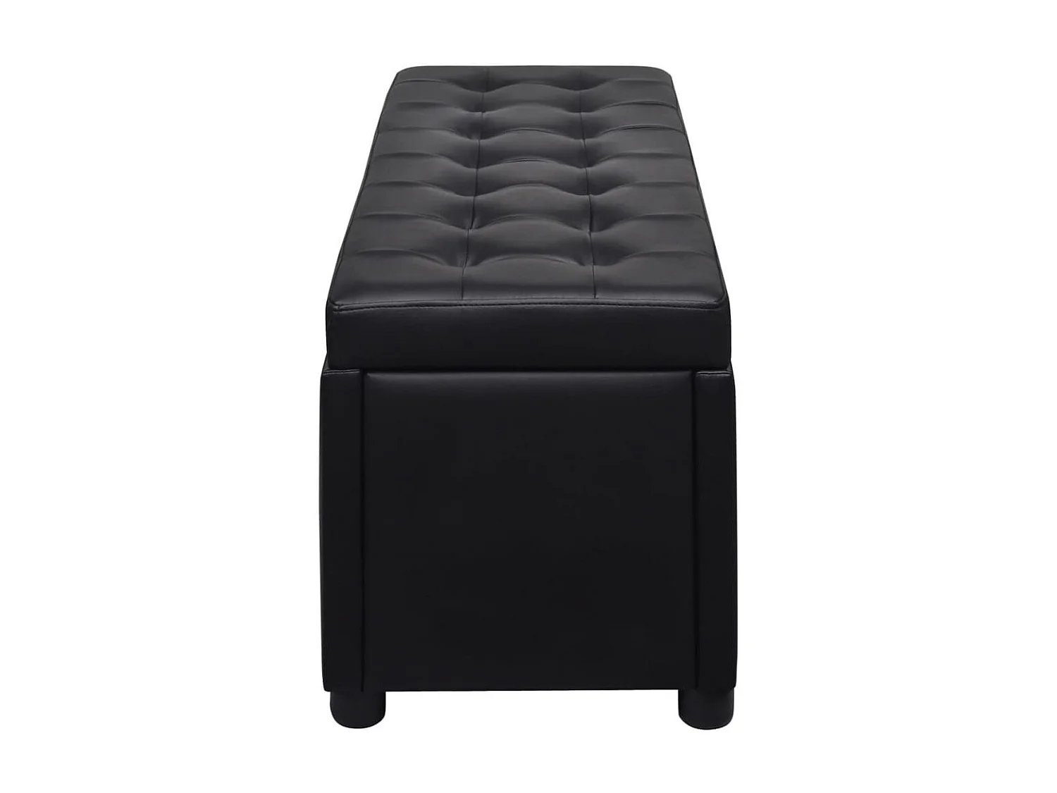 Banc Coffre de rangement Cuir synthétique Noir -ASAF17729