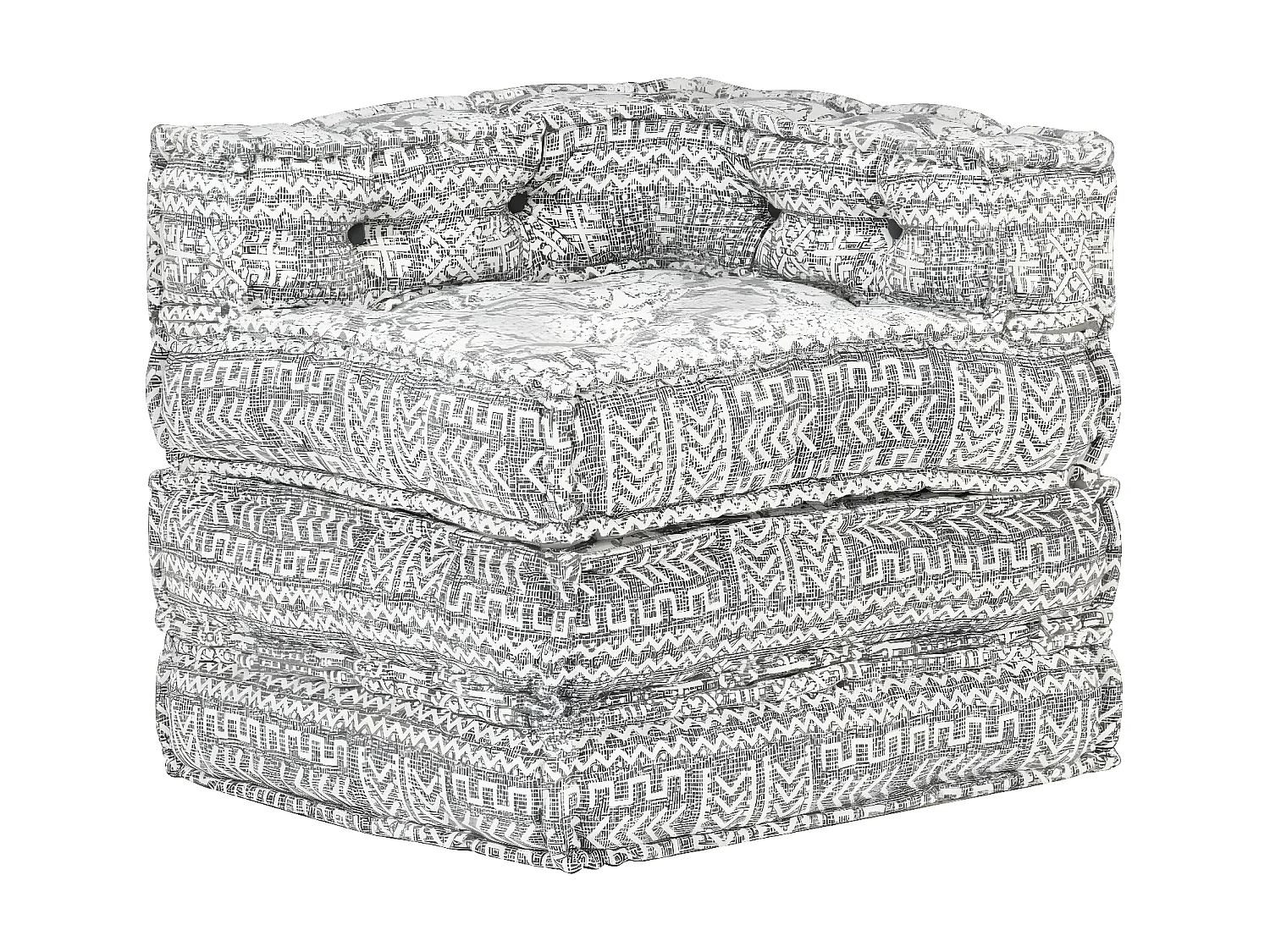 Poef modulair stof lichtgrijs NL370981