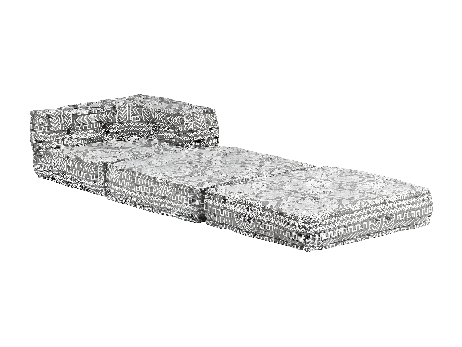 Poef modulair stof lichtgrijs NL370981