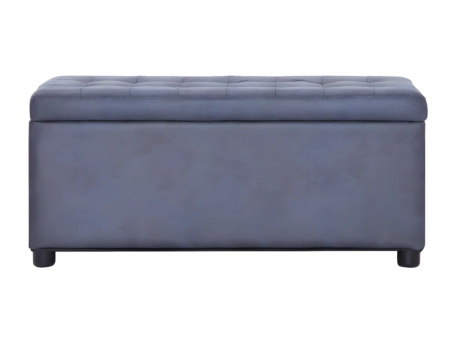 Opberghocker 87,5 cm kunstsuède grijs NL238987