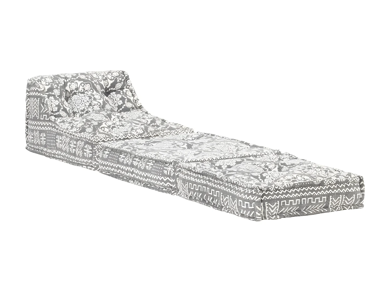 Poef modulair stof lichtgrijs NL814199