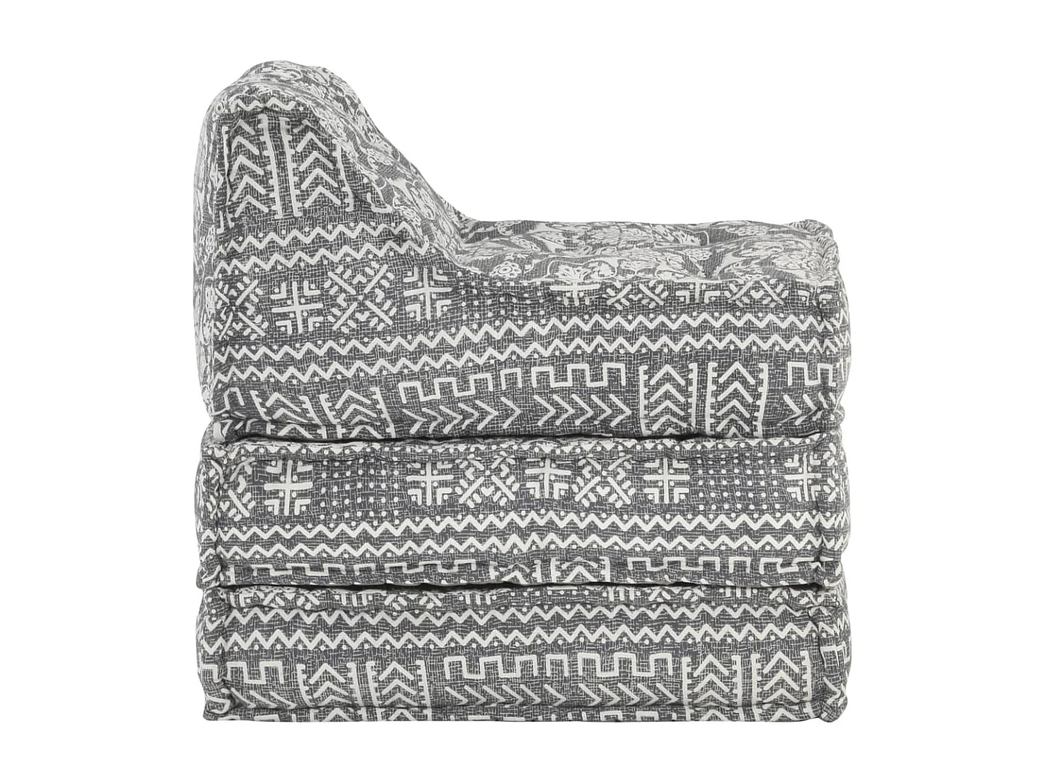 Poef modulair stof lichtgrijs NL814199