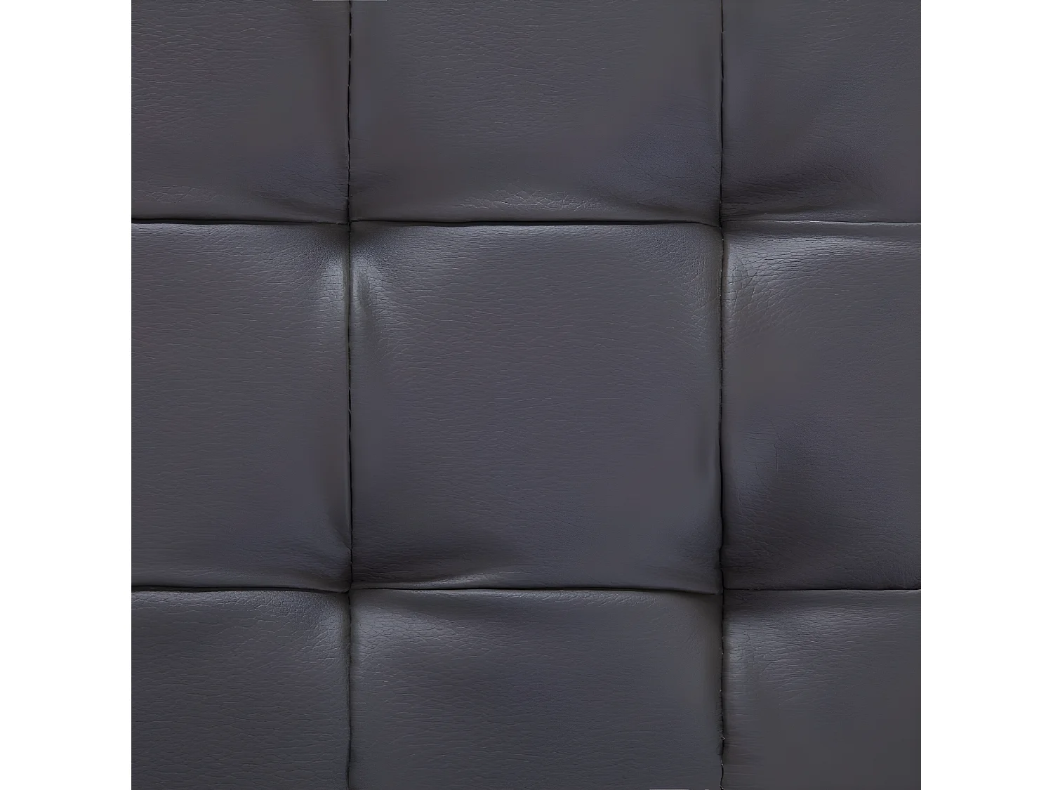 Banc Coffre de rangement 87,5 cm Gris Similicuir -ASAF55047