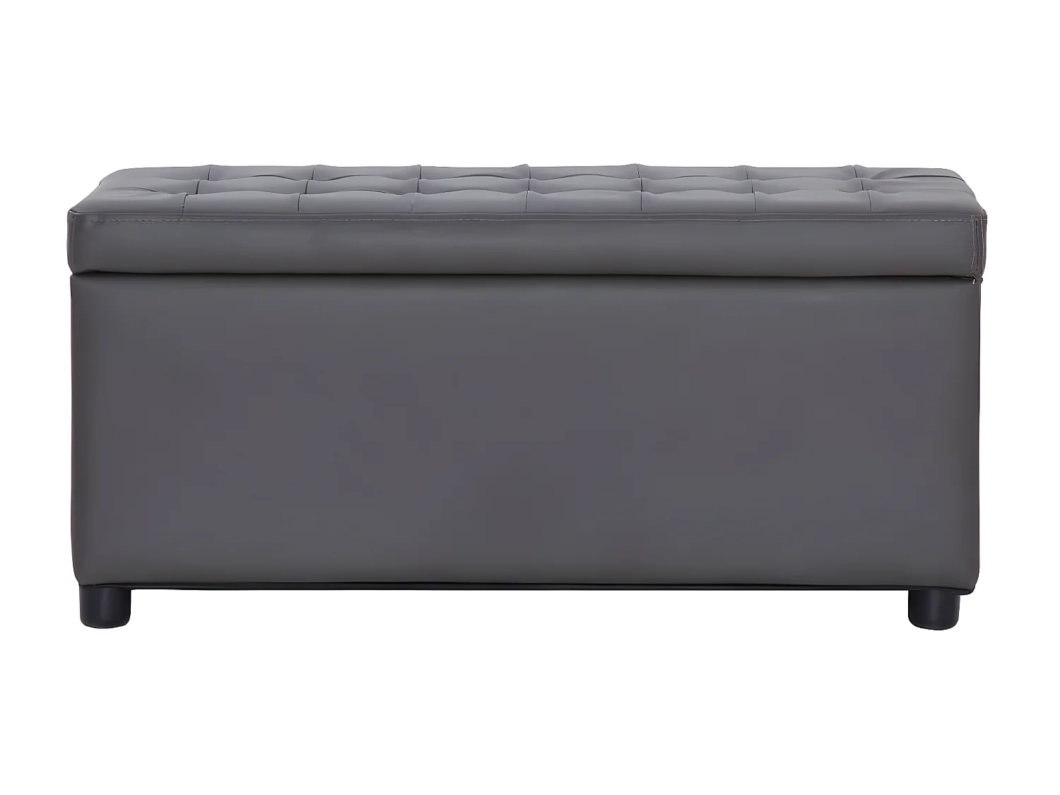 Opberghocker 87,5 cm kunstleer grijs NL737791