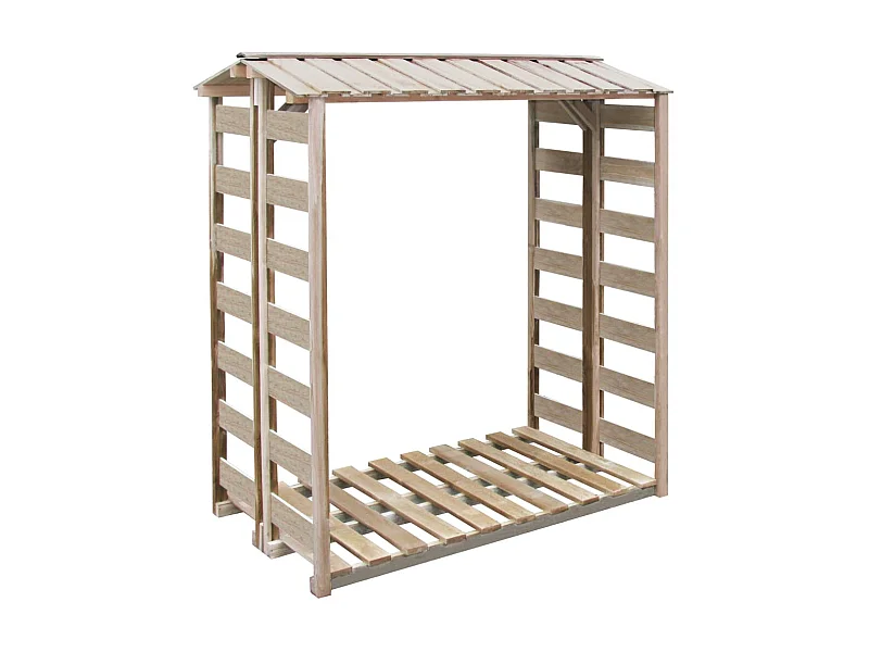 Abri bûches à bois de chauffage 150x90x176 cm Pin imprégné OFR59228 BonneVie Meuble