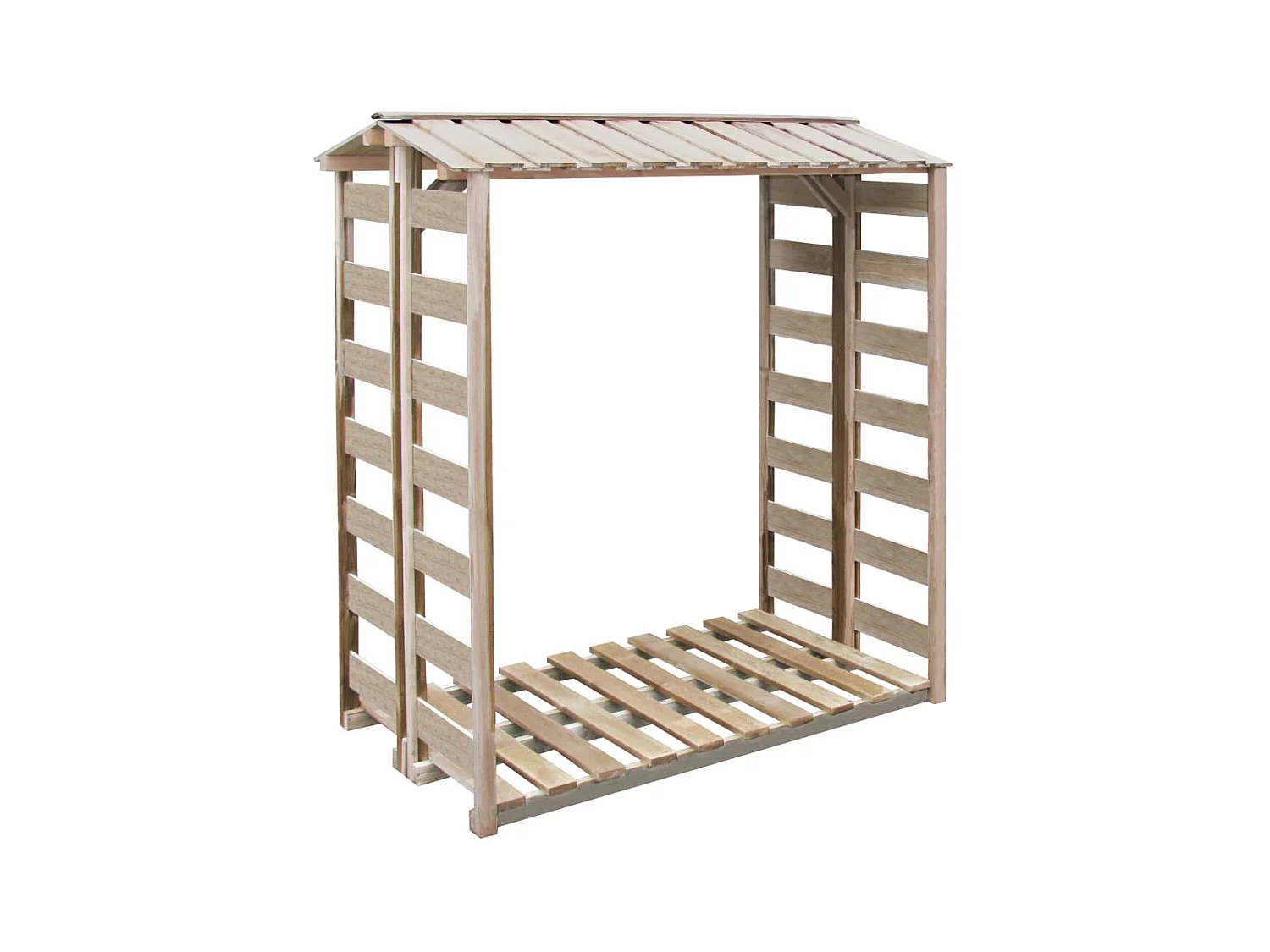 Abri bûches à bois de chauffage 150x90x176 cm Pin imprégné OFR59228 BonneVie Meuble