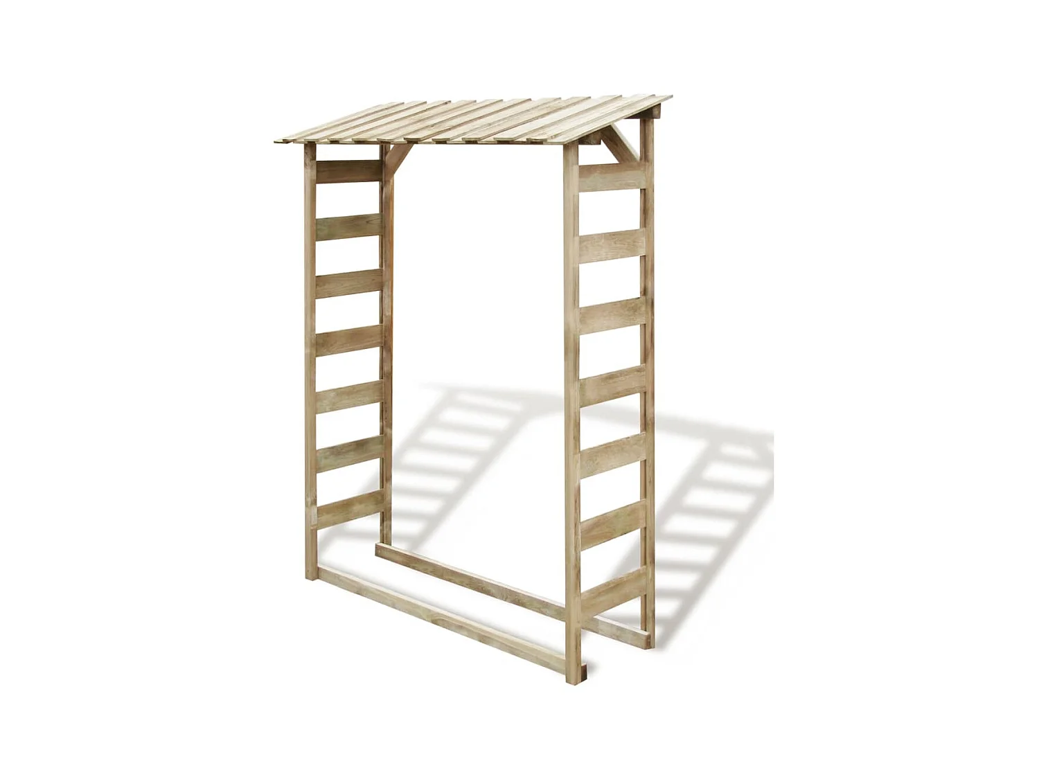 Abri bûches du bois de chauffage 150x44x176 cm Pin imprégné OFR53784 BonneVie Meuble