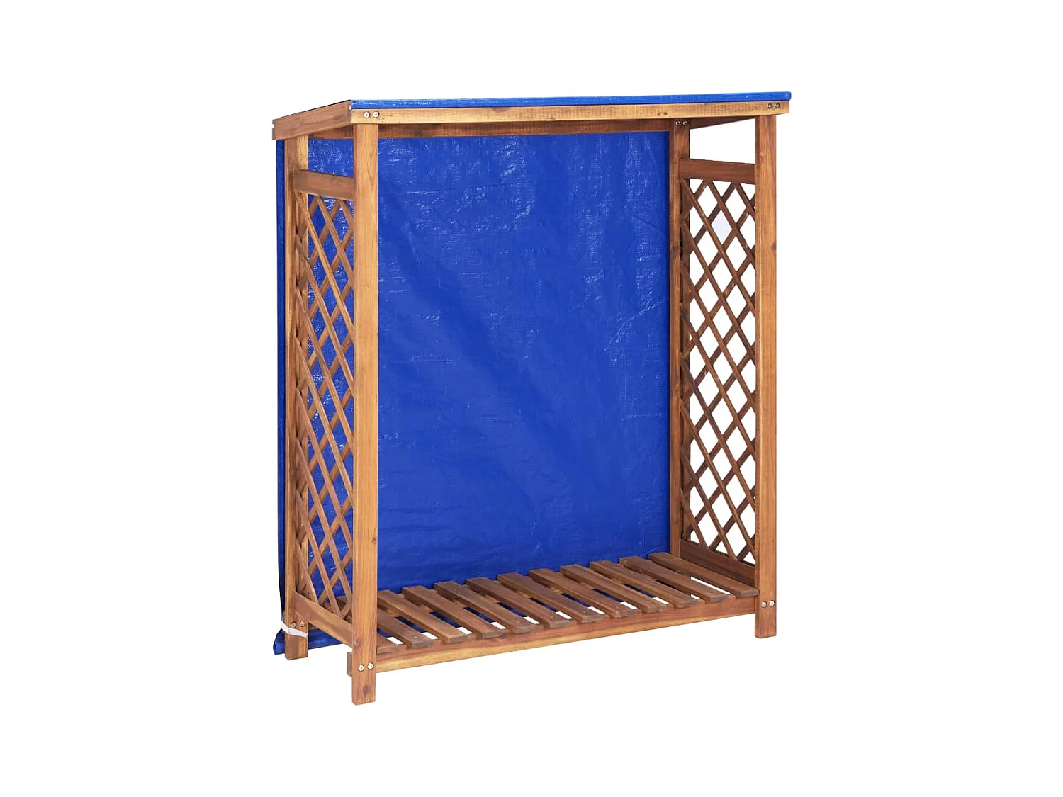Abri bûches 105x38x115 cm Bois d'acacia solide -ASAF69881 BonneVie Meuble