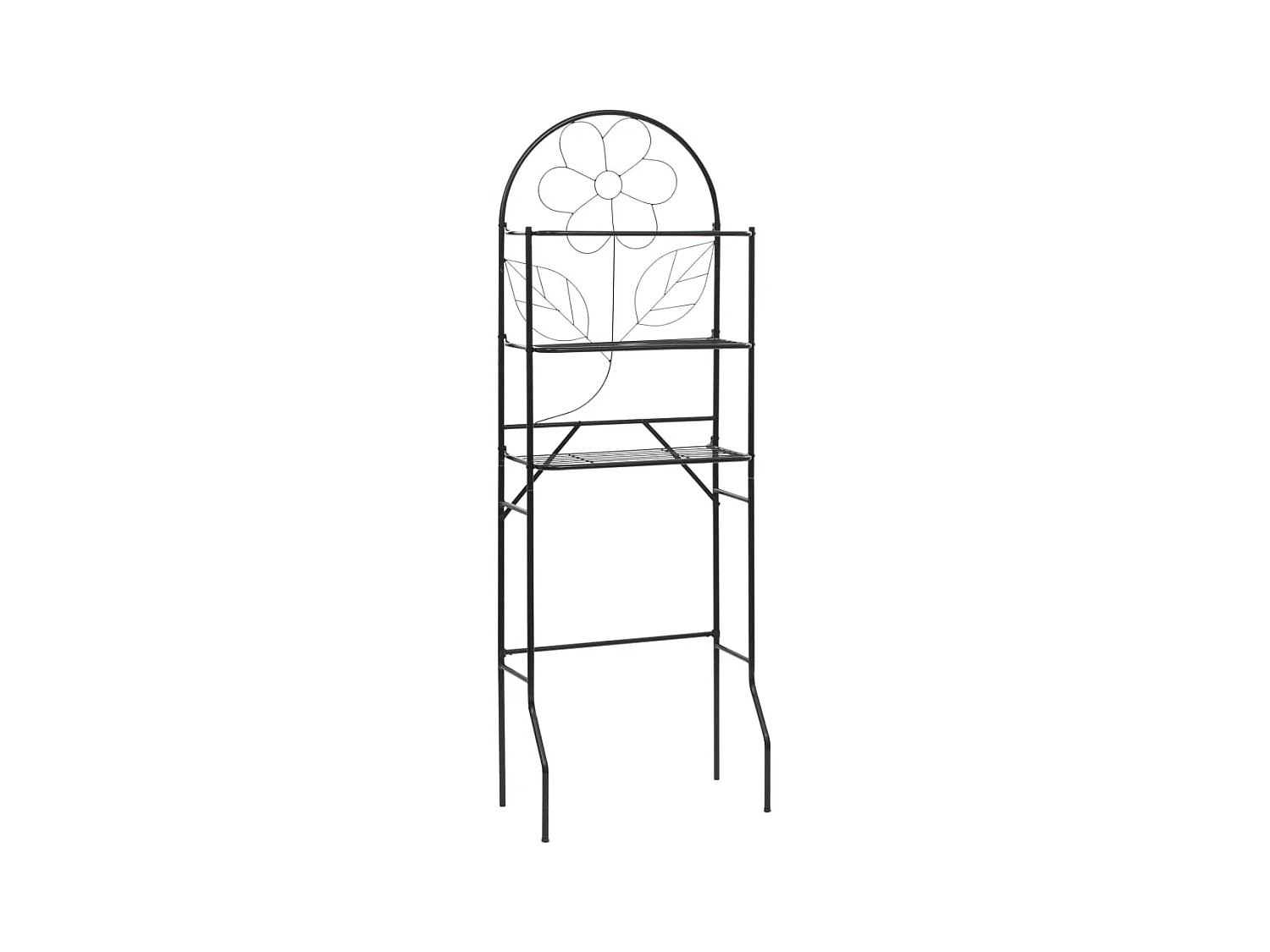 Étagère de toilette Noir 60x33x174 cm OFR11998 BonneVie Meuble