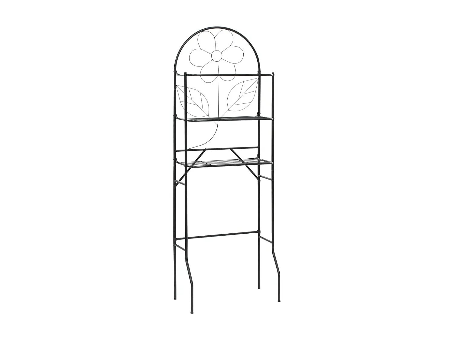 Étagère de toilette Noir 60x33x174 cm OFR11998 BonneVie Meuble