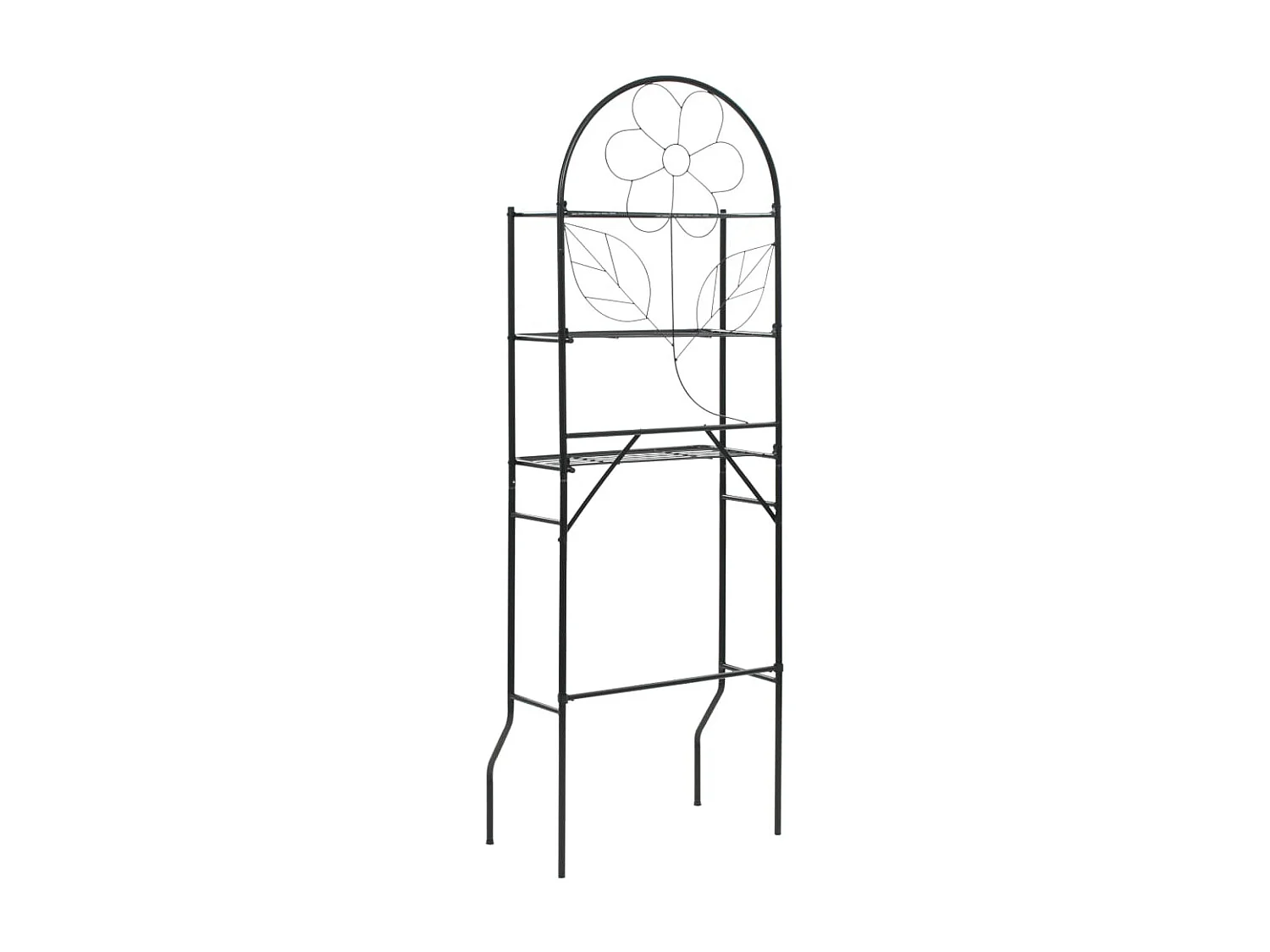 Étagère de toilette Noir 60x33x174 cm OFR11998 BonneVie Meuble