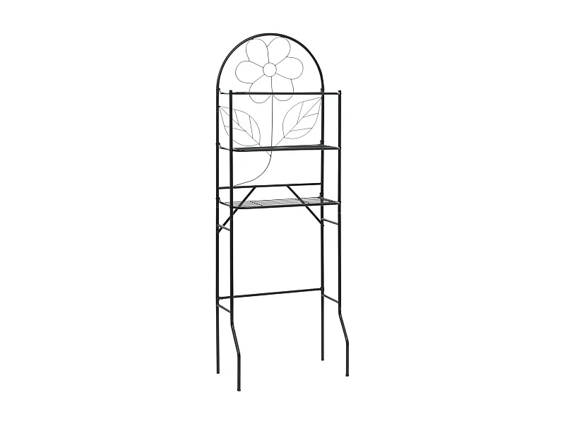 Estante para inodoro negro 60x33x174 cm ES495536