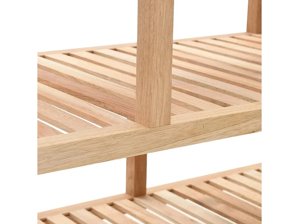 Prateleiras para WC em madeira de nogueira maciça 100x40x65 cm PT652200