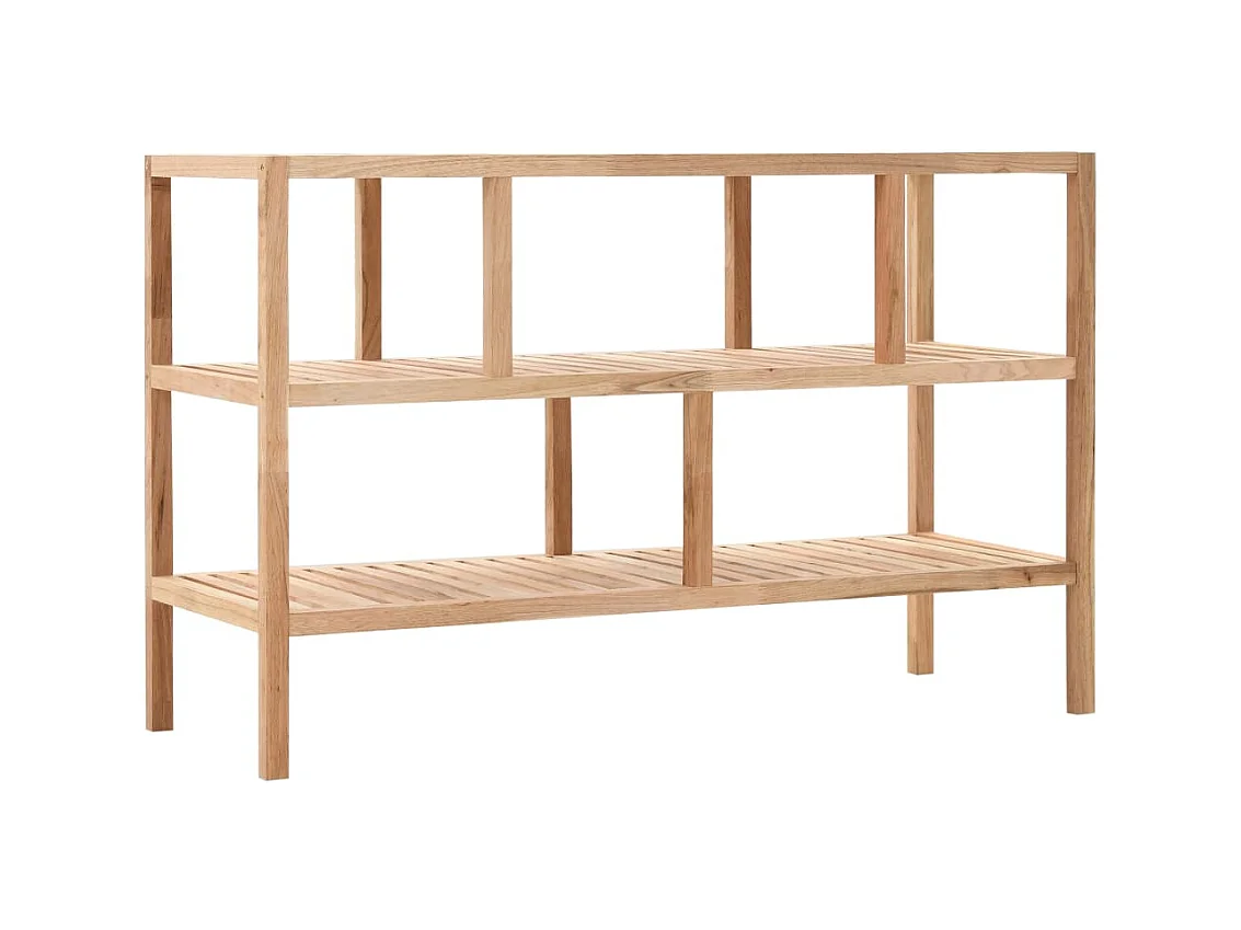 Étagère de salle de bain Bois de noyer massif 100x40x65 cm OFR66571 BonneVie Meuble