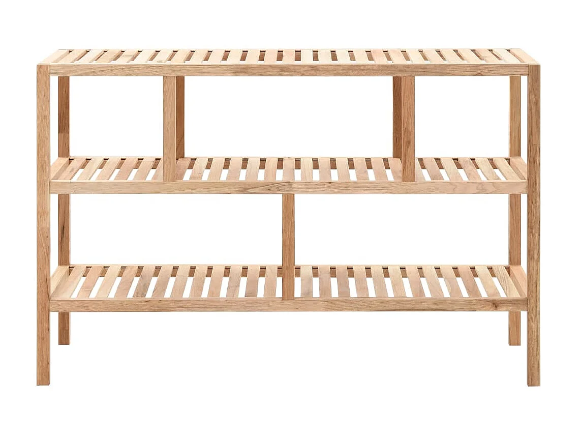 Étagère de salle de bain Bois de noyer massif 100x40x65 cm OFR66571 BonneVie Meuble