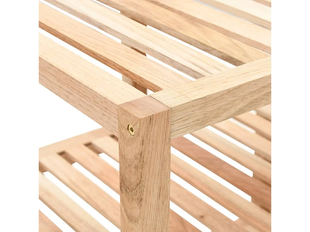 Étagère de salle de bain Bois de noyer massif 100x40x65 cm OFR66571 BonneVie Meuble