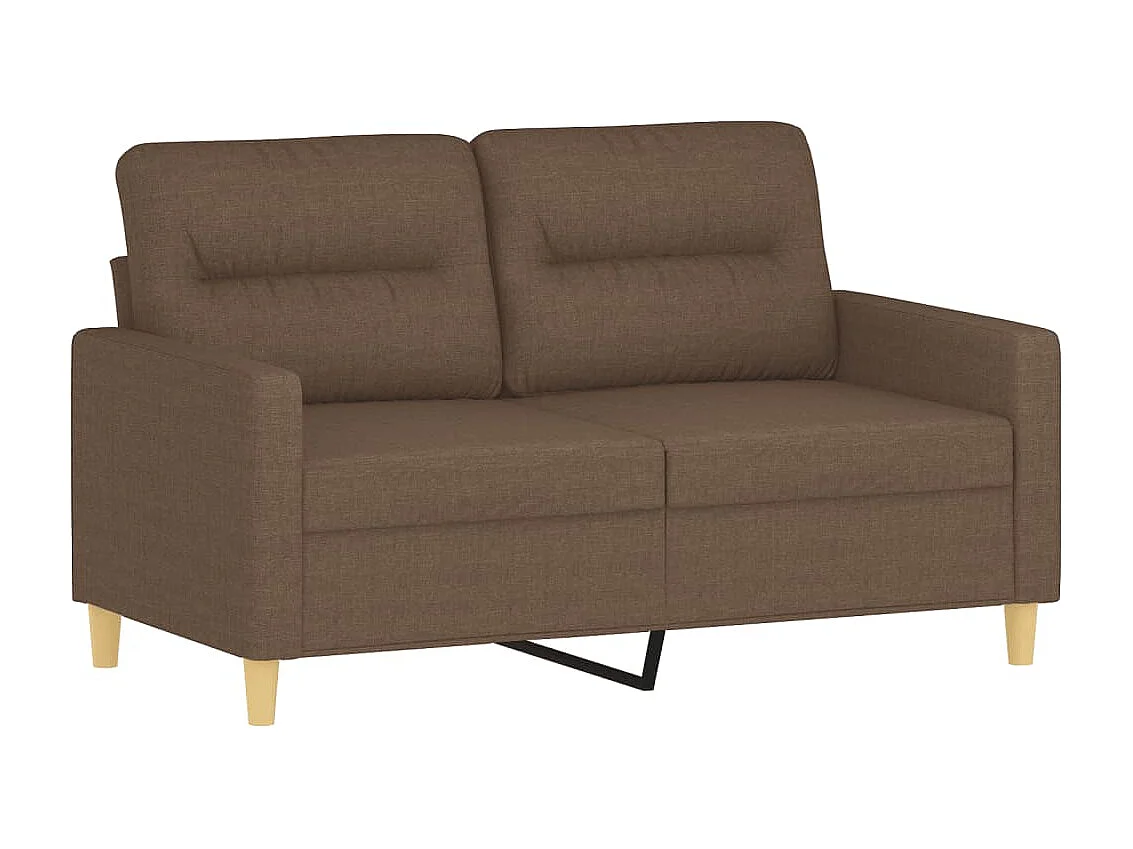 3-tlg. Sofagarnitur,Couchgarnitur mit Kissen Braun Stoff -gkd197396