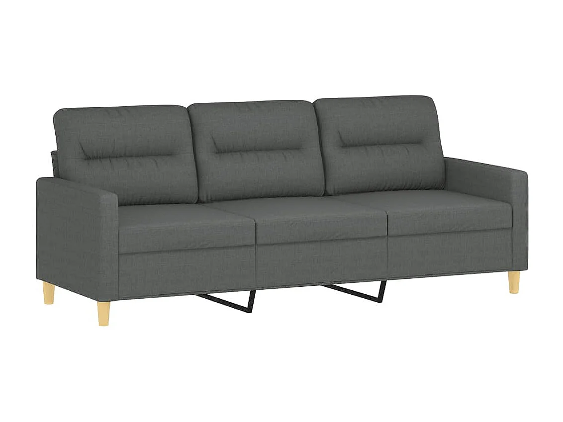 Ensemble de canapés 3 pcs coussins gris foncé tissu OLA5638