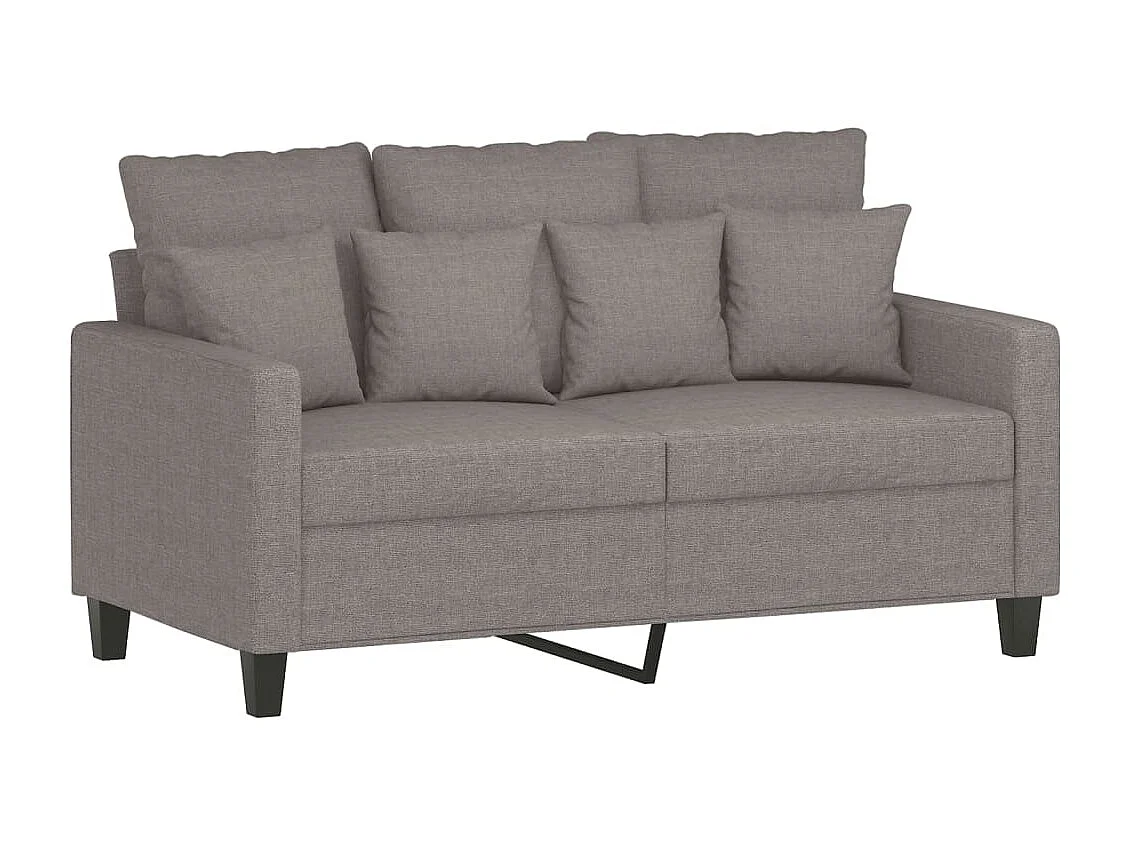 3 pcs conjunto de sofás com almofadas tecido cinza-acastanhado PT948688