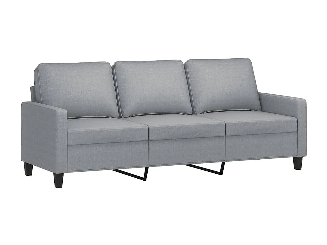 Ensemble de canapés 3 pcs avec coussins Gris clair Tissu LODW39269