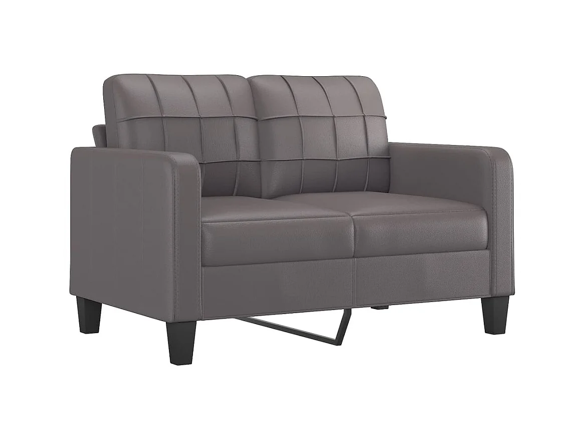 Ensemble de canapés 3 pcs avec coussins gris similicuir OLA5963