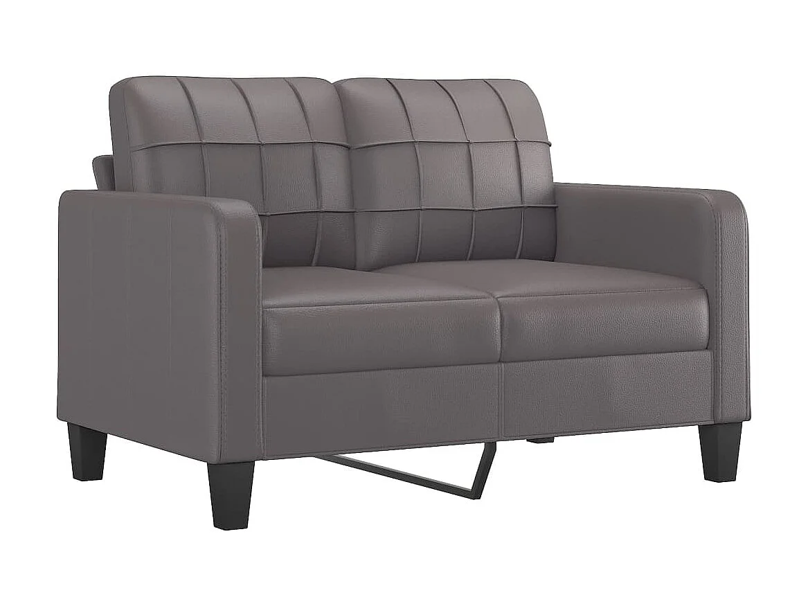 Ensemble de canapés 3 pcs avec coussins gris similicuir OLA5963