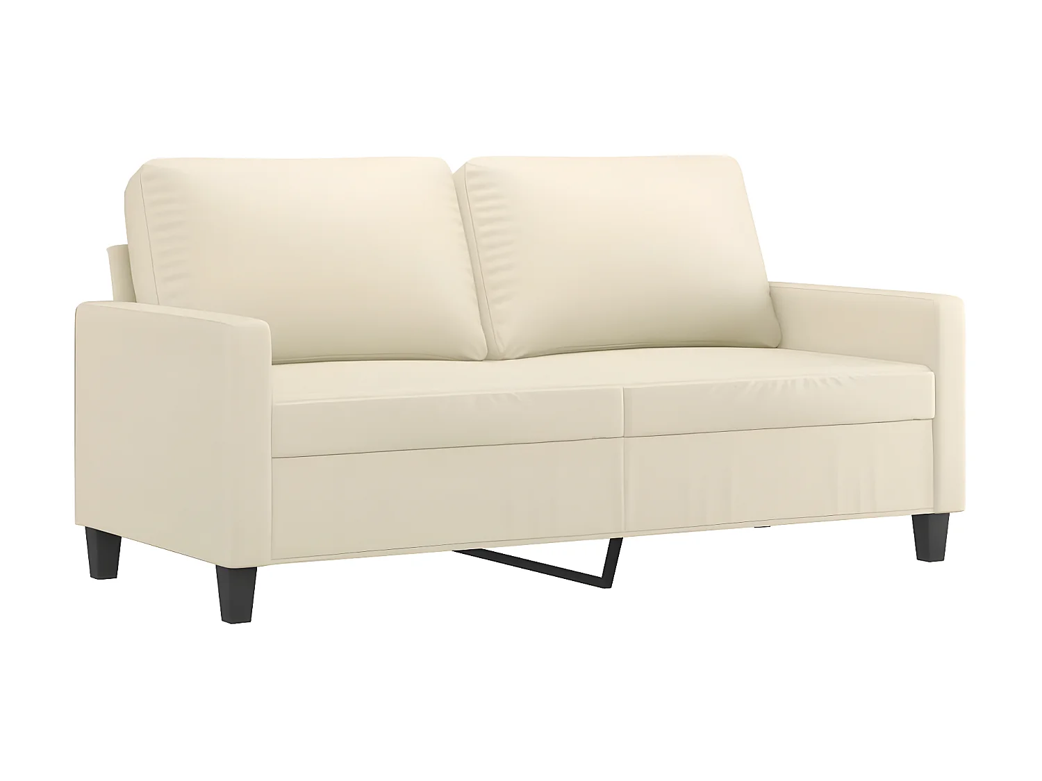 3-delige Loungeset met kussens kunstleer crème NL673610