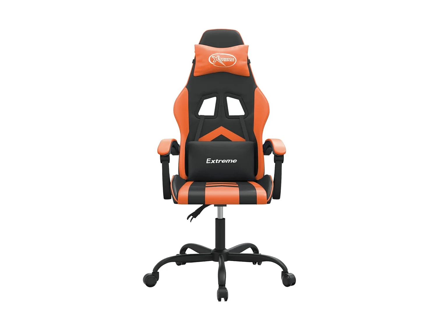 Silla gaming cuero sintético negro y naranja ES28377