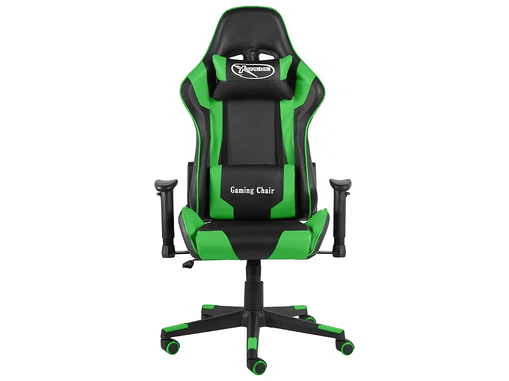 Cadeira de gaming giratória PVC verde PT324137
