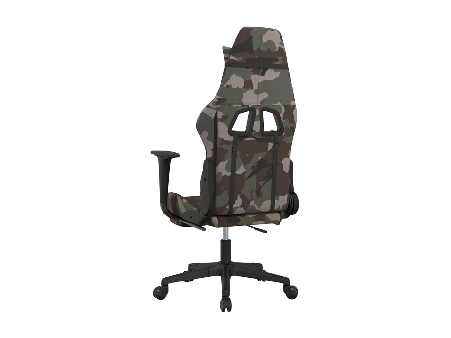 Silla gaming de masaje con reposapiés tela negro y camuflaje ES65889
