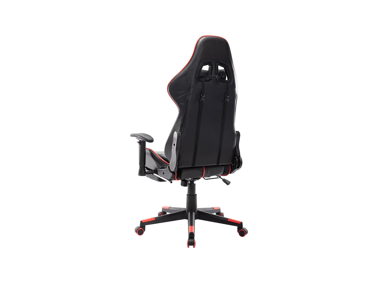 Chaise gaming avec repose-pied Noir et rouge Cuir artificiel SEF58084