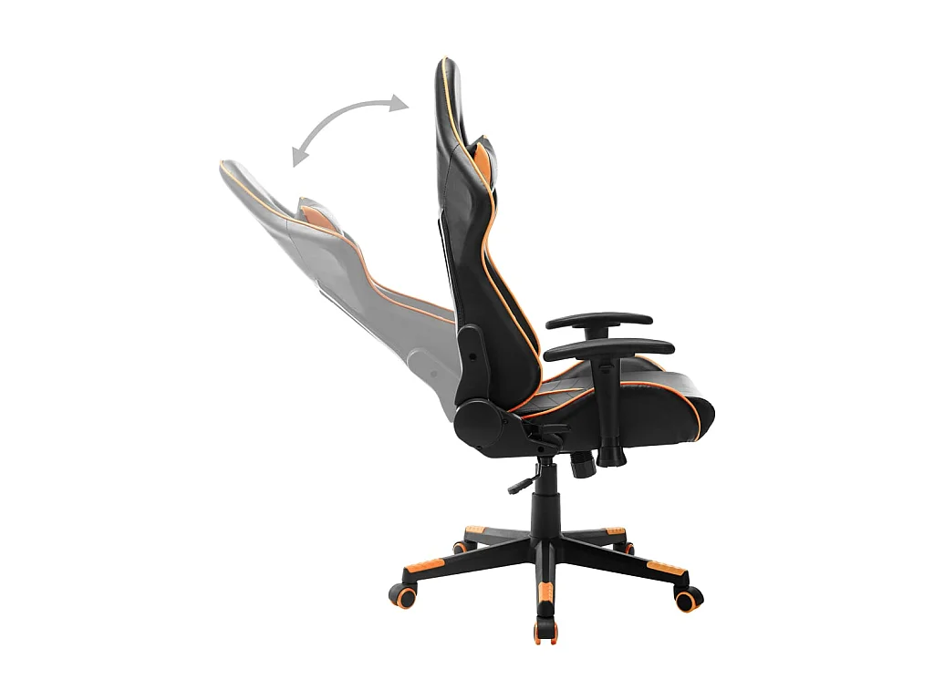 Chaise gaming Noir et orange Cuir artificiel SEF11984