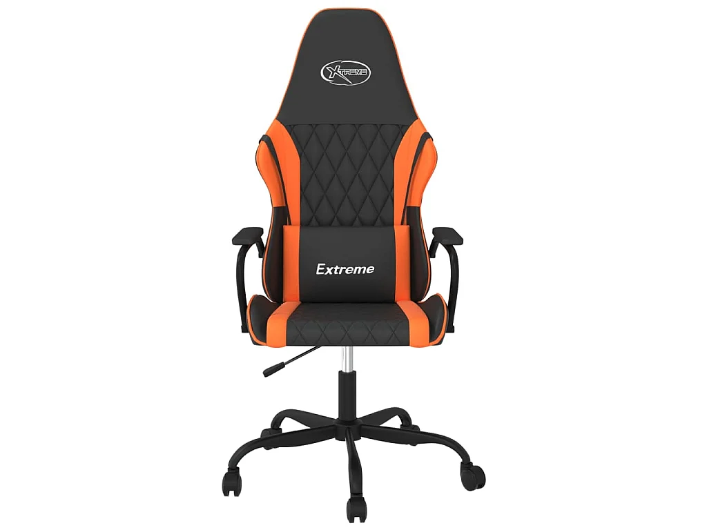 Chaise gaming Noir et orange Similicuir SEF73478