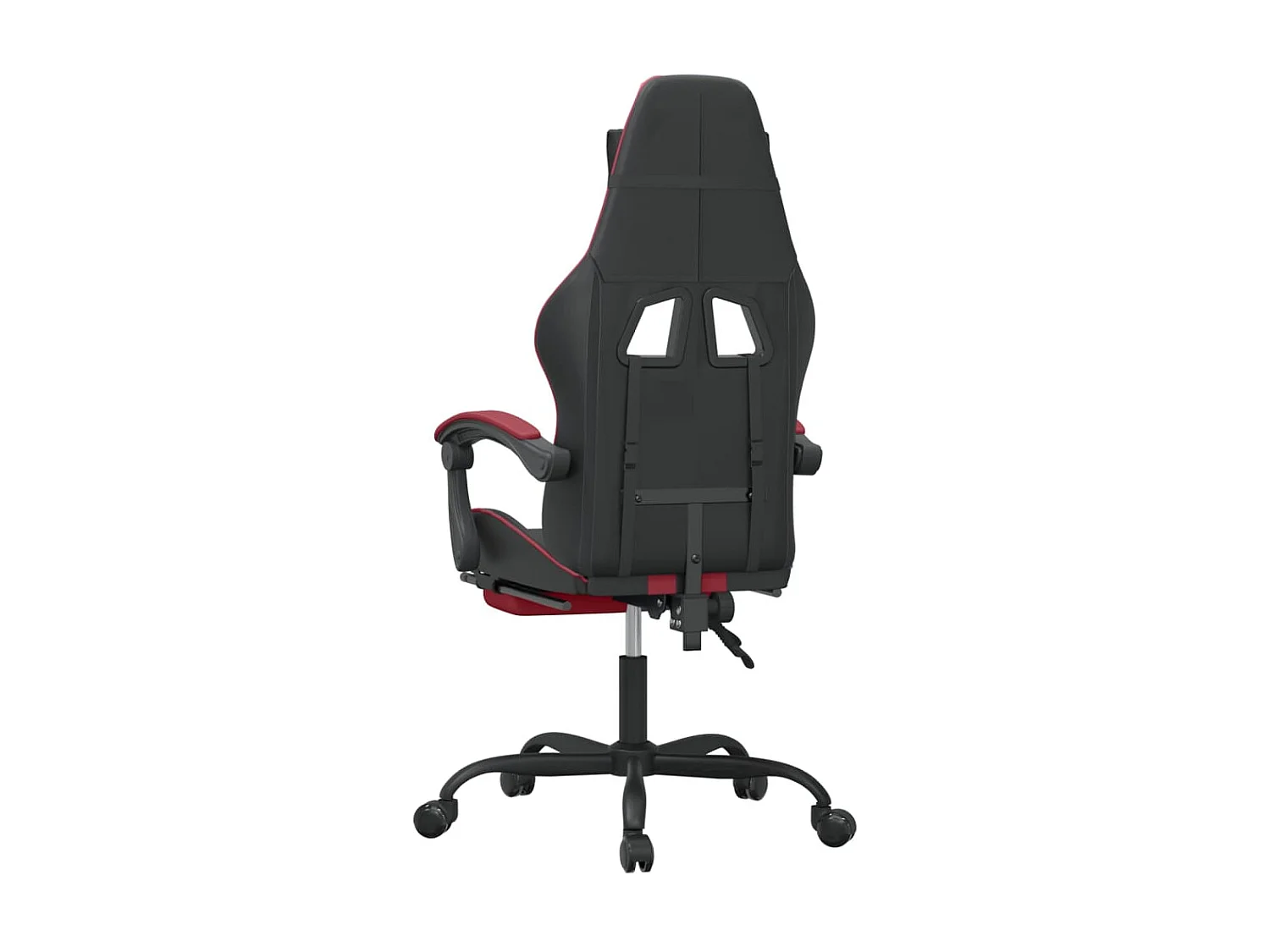Chaise gaming repose-pied Noir bordeaux Similicuir SEF91600
