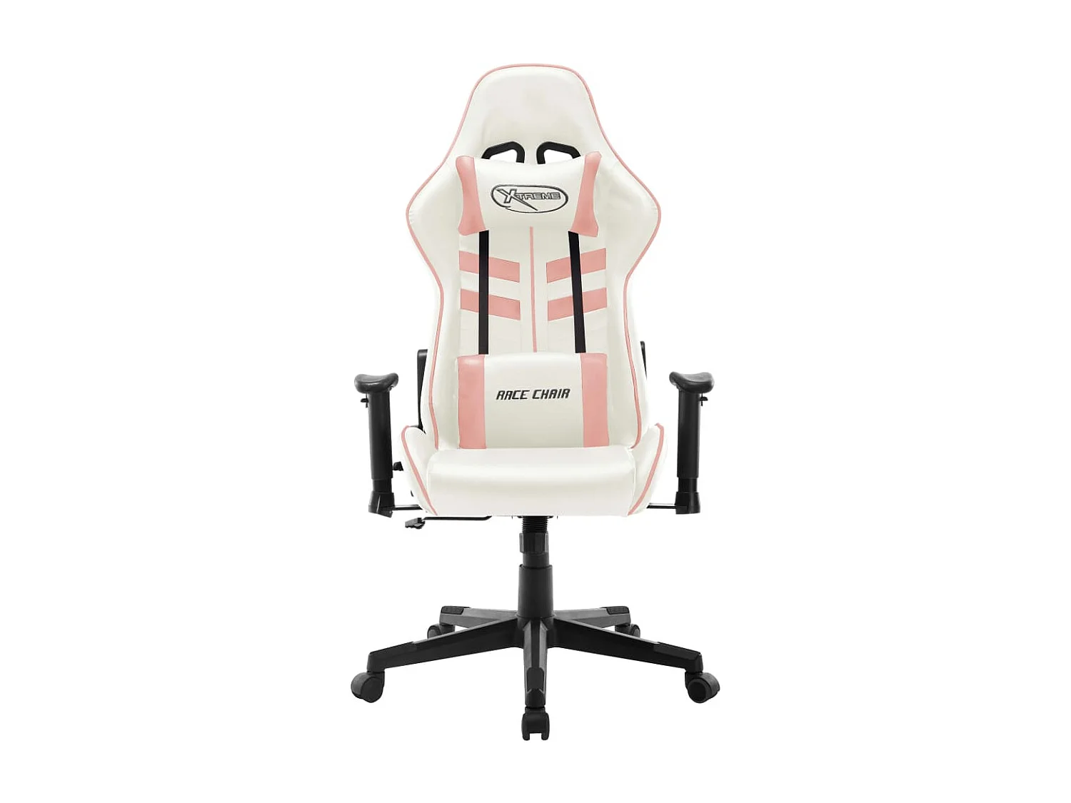 Chaise gaming Blanc et rose Cuir artificiel SEF19037