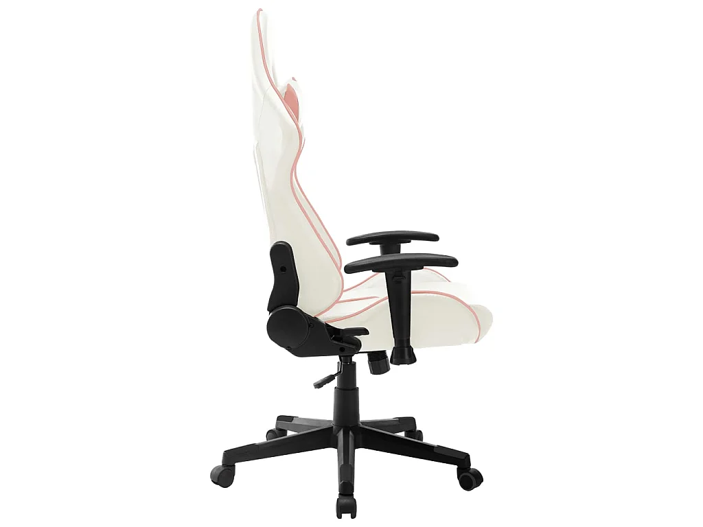 Chaise gaming Blanc et rose Cuir artificiel SEF19037
